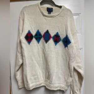 Vintage Sweater Diamond Designed Sweater M